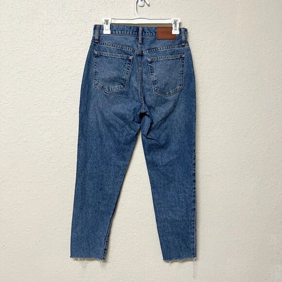 Lucky Brand Blue Jeans Womens Size 4/27 Ankle Drew Mom High Rise Raw Hem - Picture 2 of 7